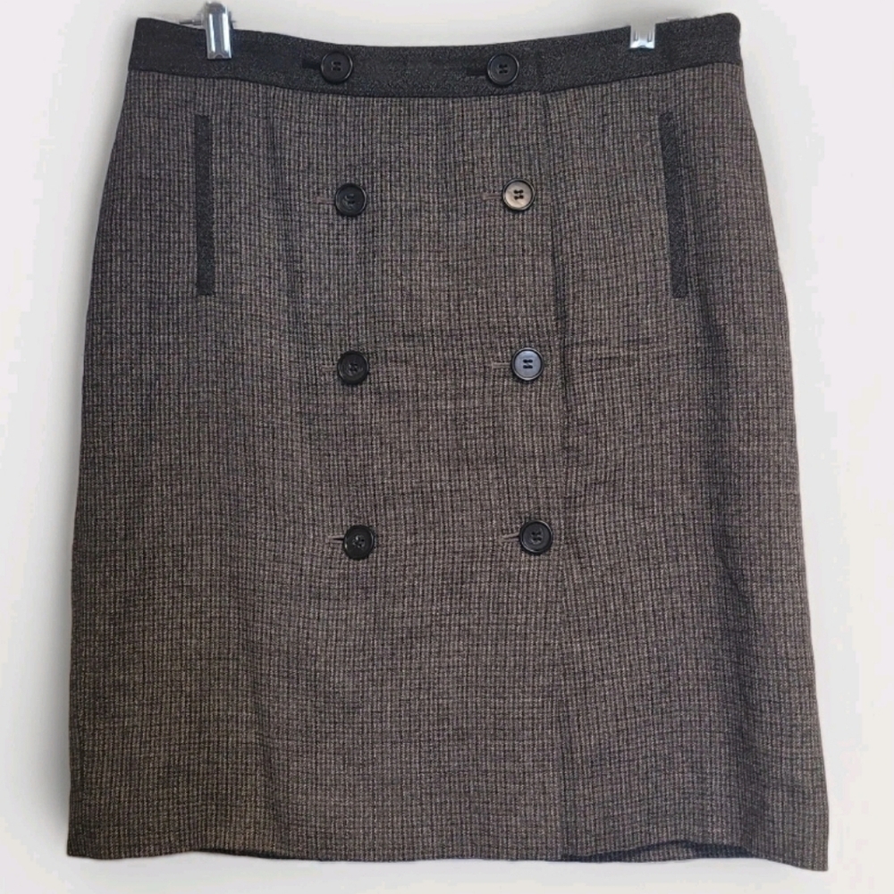 Vintage 90's Ann Taylor Tweed Wool Blend Pencil Skirt Skirt - Size 10